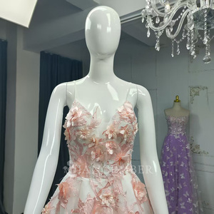 Jancember ANY165 Vestido <span class=keywords><strong>de</strong></span> Noche Sexy con Espalda Descubierta, Encaje y Flores Rosadas en 3D, <span class=keywords><strong>Vestidos</strong></span> <span class=keywords><strong>de</strong></span> <span class=keywords><strong>Fiesta</strong></span> Formales - Product Image 6