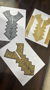 Patch de col en jacquard de qualité supérieure, tissé, pour la décoration de vêtements ethniques Kurti, fournisseur en gros de textiles. - Product Image 6