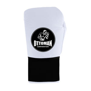 Gants de boxe professionnels fabriqués en usine, logo personnalisé, gants d'entraînement en PU avec bandage pour les mains, gants de boxe pour hommes - Product Image 2