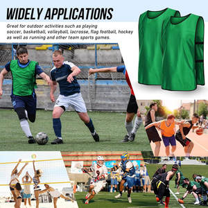 Bavettes d'entraînement de football haute visibilité personnalisées avec tissu durable et à séchage rapide pour perceuses de football pour hommes et femmes - Product Image 2