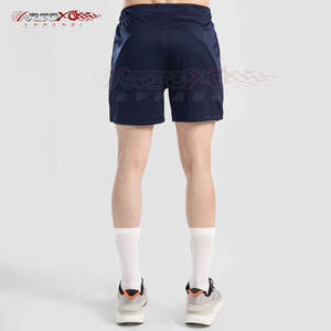 Shorts de course décontractés pour hommes, légers, avec empiècements respirants, séchage rapide, polyester/coton, fermeture à cordon - Product Image 3