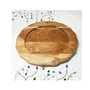 Assiette de présentation en bois décor de Table à dîner assiettes de présentation en bois d'acacia naturel mangue pour le dîner Offre Spéciale - Product Image 4