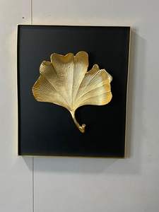 Golden and White Leaf <b>Shadow</b> <b>Box</b> Wall Art Pair 3D Botanical <b>Box</b> Frame Modern Decorative Nature Inspired Sculpture Home Bedroom - Product Image 4