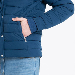 Factory Direct Sale Best Selling Premium Quality Breathable <b>Canvas</b> Stand Collar Front Logo Winter Puffer <b>Jacket</b> - Product Image 5