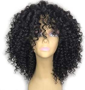 Pelucas de cabello indio virgen con frente de encaje HD Pelucas de cabello humano de 100 por ciento de encaje transparente de onda profunda rizada completa para mujeres negras - Product Image 1