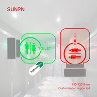 Panneau de signalisation pour toilettes de centre commercial, indicateur d'occupation des toilettes de bureau, garantie de 3 mois, surveillance de l'état en temps réel