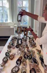 Adorable plateau décoratif en acrylique floral Art Déco à suspendre, multi-pièces, pour la maison, avec prix de gros compétitif en Inde - Product Image 2