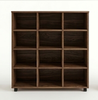 Casier de rangement scolaire modulaire manuel ARSU de haute qualité, moderne et coloré, conforme à la norme NFPA 1, 12 compartiments, en panneau mélaminé