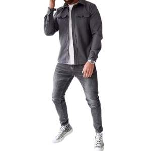Chaqueta de camisa de mezcla de lana con botones de color personalizado para hombre de último diseño con bolsillos, ropa de abrigo elegante de invierno - Product Image 3