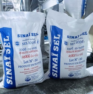 Sal Marina Refinada en Polvo |   Marca Sinai |   Bolsa de 25 kg |   Yodado 30-70 PPM Grado Alimenticio 99.8% de Pureza |   Egipto |   Duración de vida útil de 24 meses - Product Image 2