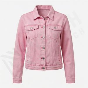 Vestes en jean pour femmes tendance, imperméables, écologiques, en coton, vêtements d'extérieur élégants, vêtements de rue décontractés, personnalisés - Product Image 1