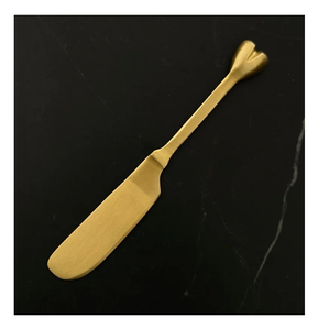 มีดเนยทองเหลือง มีดเนยสำหรับชีส เครื่องมือมีดเนยเหล็กขัดเงา มีดปาดชีส - Product Image 4