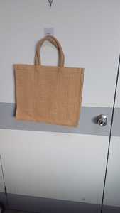 ถุงผ้าทำจากผ้าใบเป็นมิตรกับสิ่งแวดล้อมทันสมัยและทนทานพร้อมด้ามจับที่แข็งแรงกระเป๋าช้อปปิ้งเส้นใยธรรมชาติแบบย่อยสลายได้ลายเสือดาว - Product Image 2