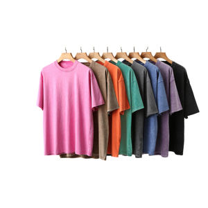 Camiseta de algodón de 270 gramos de alta calidad, camiseta gruesa y cómoda, antiarrugas y retráctil para hombre - Product Image 3