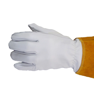 ถุงมือเชื่อมแบบเต็มนิ้วสำหรับใช้งานกลางแจ้งถุงมือหนังระบายอากาศได้ดี - Product Image 6