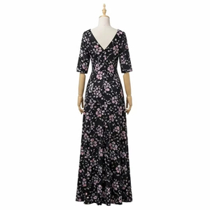 ชุดราตรีกันริ้วรอยพิมพ์ลายด้วยความร้อน ผ้าเนื้อนุ่ม ดีไซน์หรูหรา สำหรับงานปาร์ตี้ ชุดเดรสยาวสำหรับผู้หญิง - Product Image 2