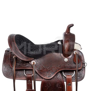 Juego de tachuelas de caballo de carreras Inglés y occidental de calidad superior Asiento de caballo de cuero genuino y material sintético para montar a caballo - Product Image 5