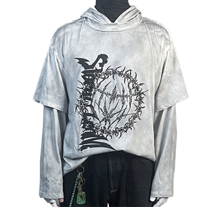 Finch Garment Acid Stone Washed Hoodie Fabricantes Y2K 450G Private Label Hoodies Unisex Cut Double Hoodie FOR MAN - Product Image 1