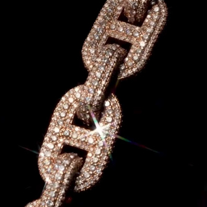 Moissanite Cuban Link <b>Chain</b> Gift for Men's 15mm Round Cut <b>Iced</b> <b>Out</b> Hip Hop Style Rhodium Plated Wedding 925 Sterling Silver - Product Image 2