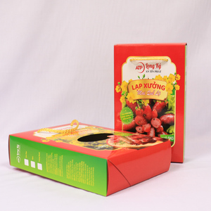 Caja de embalaje de salchichas de cartón de grado alimenticio reciclable personalizado de Vietnam Impresión de logotipo de laminación brillante para marca minorista - Product Image 2