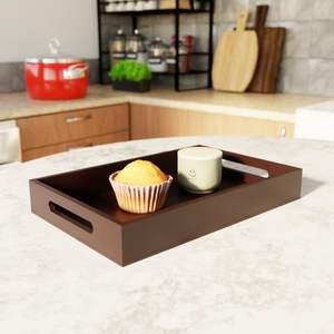 Bandejas de Madera Ecológicas Color Nogal para Cocina y Comedor, Decoración de Servicio Natural Premium, Uso de Materiales de Alto Estándar - Product Image 1