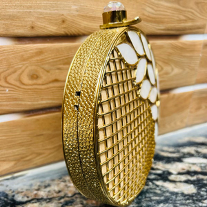 กระเป๋าคลัทช์ทำด้วยมือทองเหลืองพร้อมตัวฝังมุกสำหรับผู้หญิงกระเป๋าคลัทช์ขนาดเล็กทำจากทองเหลืองมุกสำหรับเจ้าสาว - Product Image 5