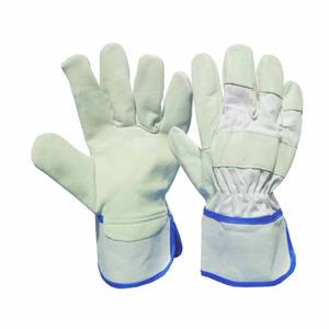 Guantes de Trabajo de Cuero de Grano de Vaca al por Mayor, Guantes Industriales de Seguridad Resistentes, Guantes de Construcción Canadienses para Trabajos Pesados, Guantes Domésticos - Product Image 3