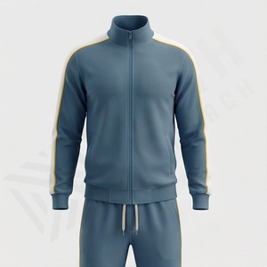 Conjunto Deportivo Personalizado con Logotipo, Chaqueta Deportiva de Forro Polar Técnico de Poliéster con Cremallera Completa, Pantalones Deportivos de Dos Piezas, Conjunto Deportivo para Hombre - Product Image 1