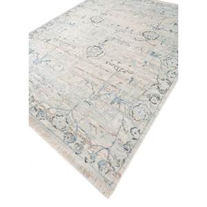 Alfombra Erbe Ivory de Lana Afgana Anudada a Mano, Diseño Floral-Abstracto, Rectangular, para Sala de Estar o Pasillo, Modelo LSEA-1002 - Product Image 2