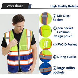 เสื้อกั๊กนิรภัยสไตล์ใหม่พร้อมกระเป๋า - Product Image 4