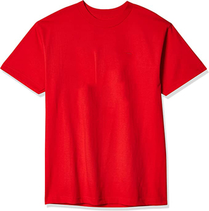T-shirts de haute qualité T-shirts rouges unis personnalisés pour hommes Service OEM T-shirts en coton de couleur unie - Product Image 1