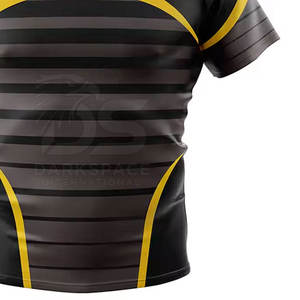 Diseña tu propio logotipo Camiseta de rugby de media manga Venta caliente Camiseta de rugby de hombre cómoda - Product Image 5
