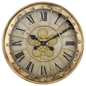 High Grade Gold Plated Prime Quality Metal Made Round Shape Simple Designer <b>Wall</b> <b>Clock</b> With Roman Numerals Home <b>Decor</b> Supplies - Product Image 1