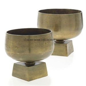Juego de 2 Decoración de mesa de latón puro, jarrones de flores para el hogar, centro de mesa de boda, Trompeta decorativa de flores de lujo para venta al por mayor - Product Image 4