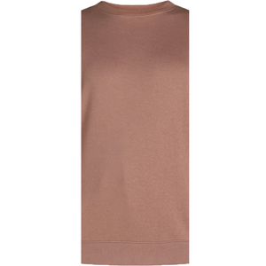 Custom Eco-Friendly Women's Embroidered <b>Fleece</b> Sweatshirt Breathable Windproof Regular Crew Neck 340g Polyester/Cotton <b>Brown</b> OEM - Product Image 3