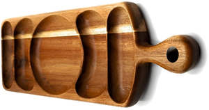 Plateau de service en bois avec poignée pour une utilisation au restaurant Caractéristique décorative - Product Image 4