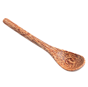 Cuillère de service en bois de coco artisanale en gros, cuillère en bois naturel pour mélanger et servir la salade, en provenance du Vietnam - Product Image 1