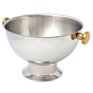 Elegante Tazón para Ponche de Acero Inoxidable Martillado de Doble Pared, Aislado, Ecológico y Moderno para Servir en Bodas - Product Image 2