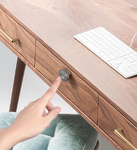 Luxury <b>Wood</b> <b>Desk</b> <b>with</b> Fingerprint Lock <b>Drawers</b> - Product Image 4