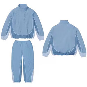 Logo personnalisé pour hommes deux pièces vintage coupe-vent avec fermeture éclair survêtement à sublimation coupe-vent court pour hommes survêtement en nylon - Product Image 4