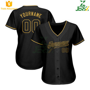 Maillot de baseball/softball personnalisé pour adultes, double tricot, broderie, maille USA, boutons, impression par transfert thermique, respirant, séchage rapide - Product Image 2
