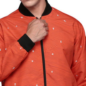 Chaqueta bomber ligera para hombre en estilo callejero personalizable con su propio logotipo en la tela de lona frontal Servicio OEM disponible - Product Image 4