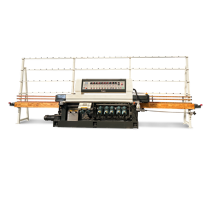Máquina de Pulido y Biselado de Vidrio de Línea Recta con 4 Husillos y 9 Cabezas de Pulido, Controlada por PLC, Accionada por Motor, 220V/380V - Product Image 3