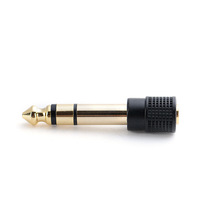 Plaqué or 6.35mm (1/4 pouces) mâle à 3.5mm (1/8 pouces) femelle adaptateurs de casque stéréo prise jack pour casque
