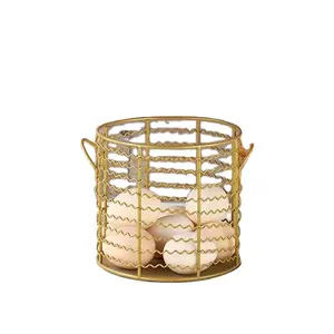 Vintage Kitchenware Egg Basket Safely Storage Eggs And other beverage kitchen Utilities metal Hanging Bucket Basket