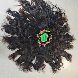 Venta al por mayor 100% Color Natural Remy Cutícula Alineada Virgen Extensiones de Cabello Humano Negro Rizado Profundo A Granel Indio Onda Suelta Onda Profunda - Product Image 5