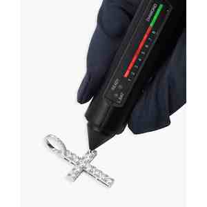 Pendentif micro-croix en or 14 carats avec moissanite, breloques élégantes pour embellir les bijoux - Product Image 4