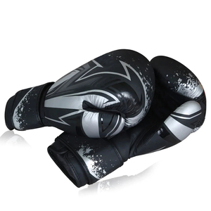 Gants de boxe en cuir bicolores personnalisés OEM avec support de poignet auto-agrippant pour sac de frappe - Product Image 1