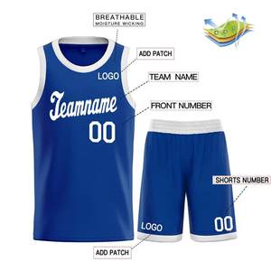 Ensemble de maillots de basket-ball pour hommes, uniformes d'entraînement respirants de grande taille avec vêtements d'équipe personnalisés - Product Image 3