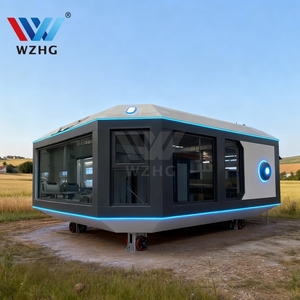 품질 보증 알루미늄 + 스틸 친환경 공간 캡슐 컨테이너 하우스 조립식 모듈러 호텔 거실 현대적인 디자인 - Product Image 1